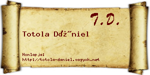 Totola Dániel névjegykártya